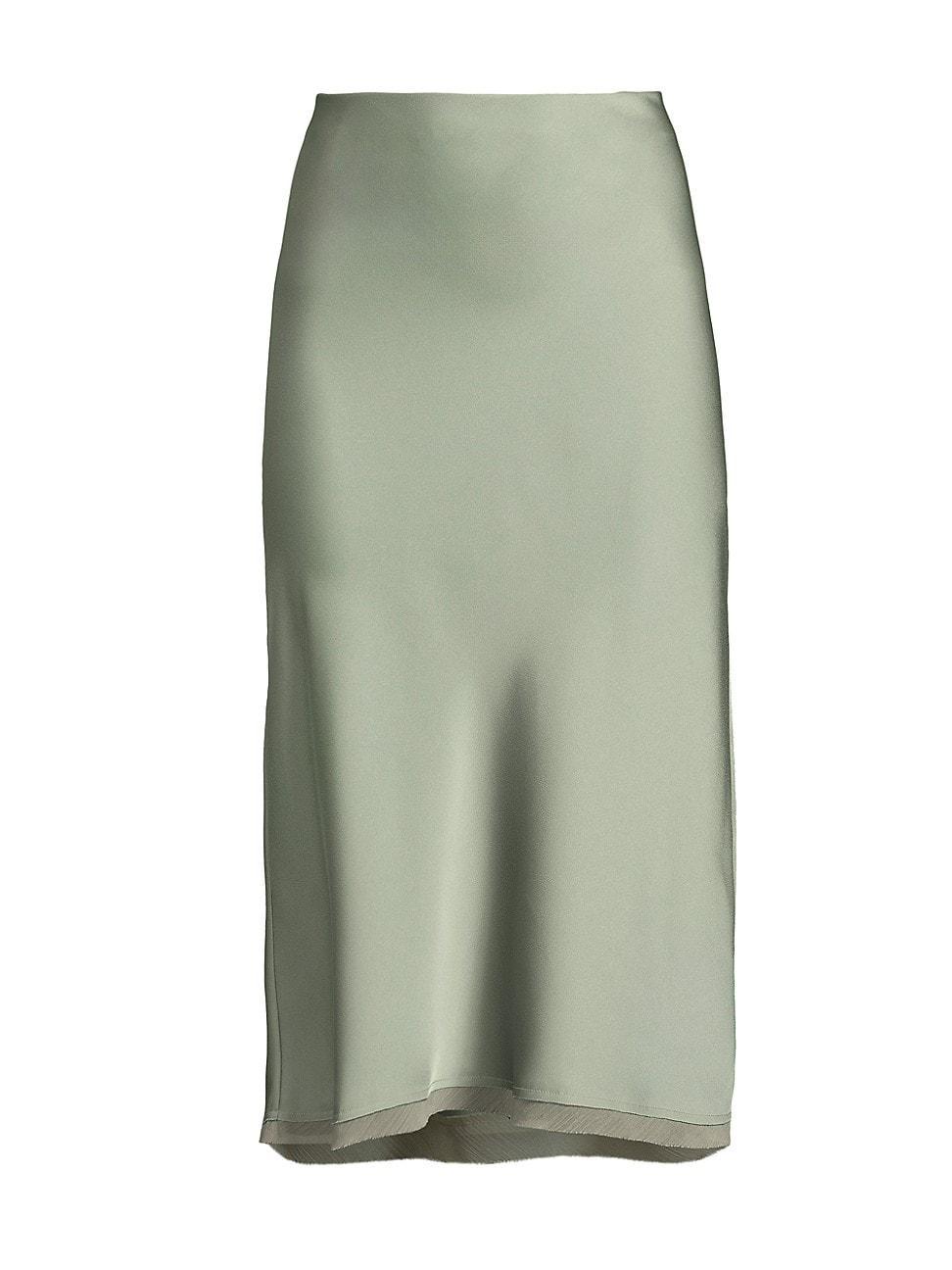 Womens Kat Satin Slip Midi-Skirt product image