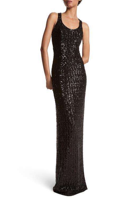 Michael Kors Collection Sequin Racerback Gown Product Image