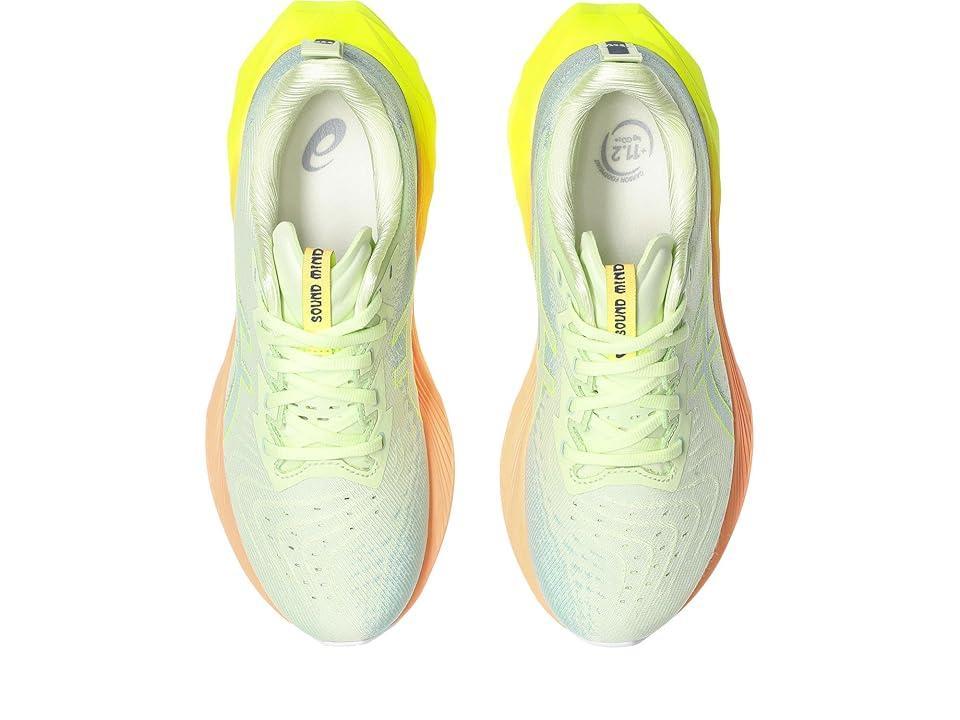 ASICS Women's Novablast 4 Paris (Cool Matcha/Safety Yellow) Women's Running Shoes Product Image