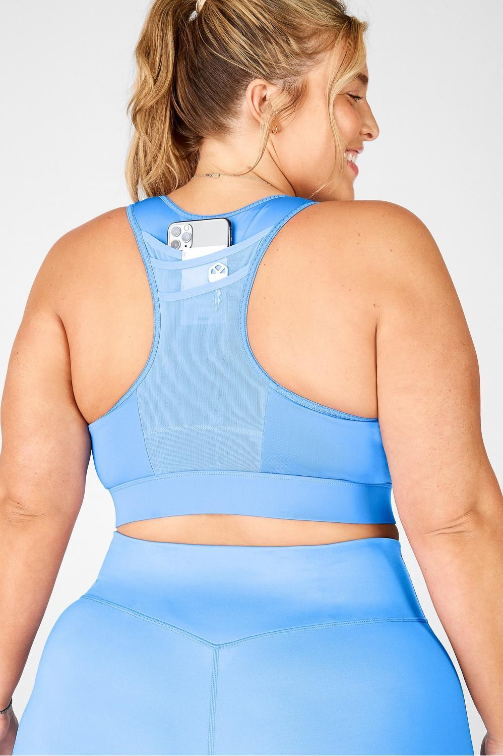 Fabletics Trinity High Impact Sports Bra Womens blue plus Size 4X Product Image