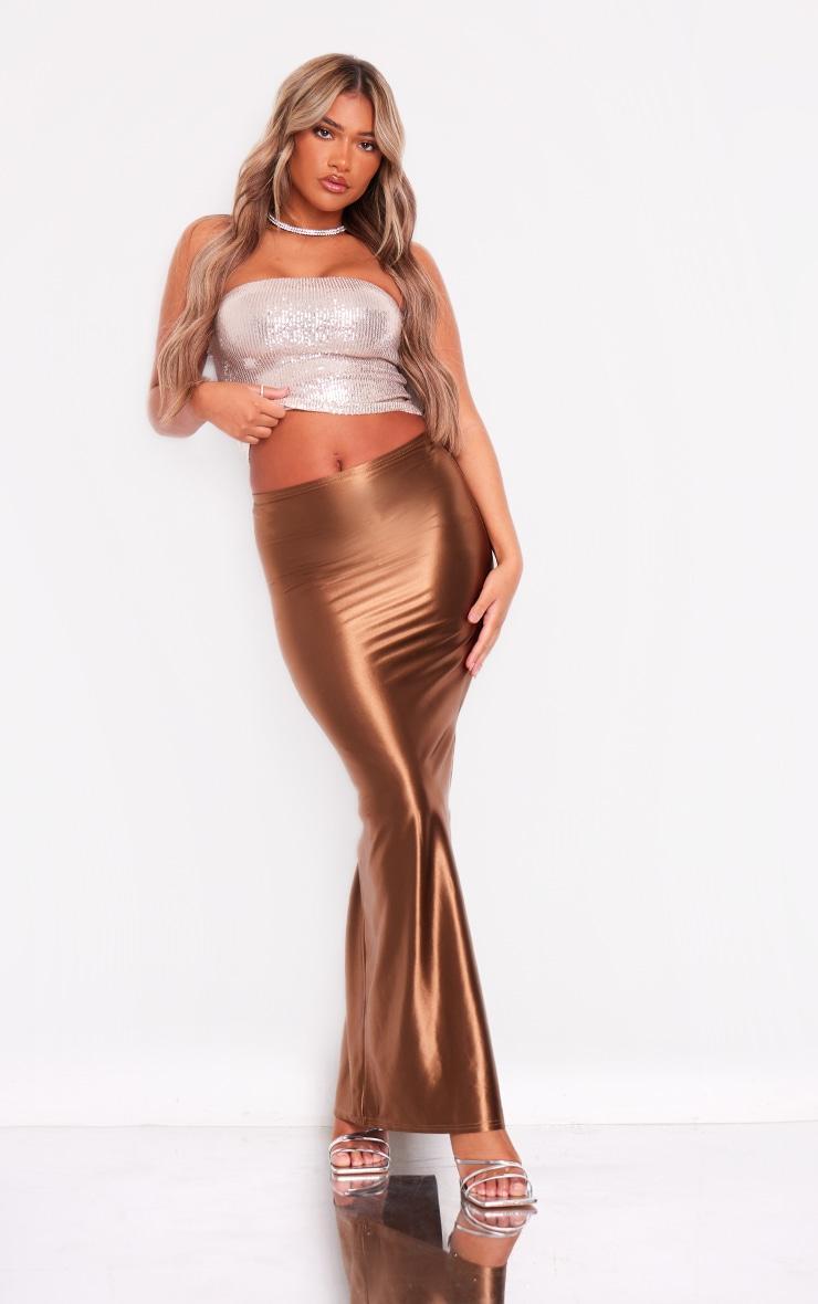 Gold Sequin Bandeau Top Product Image