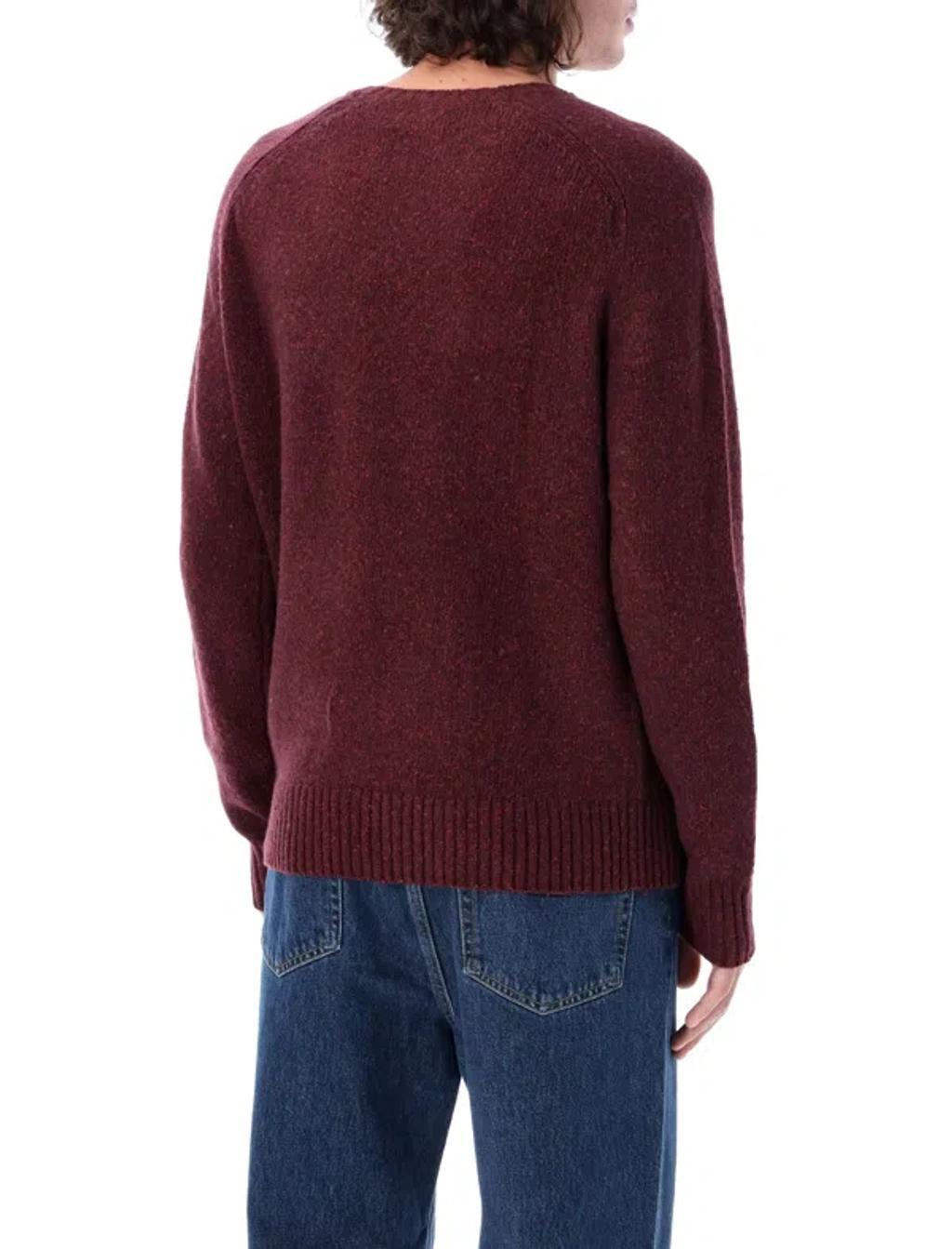 POLO RALPH LAUREN Crewneck Pullover Melange In Red Product Image