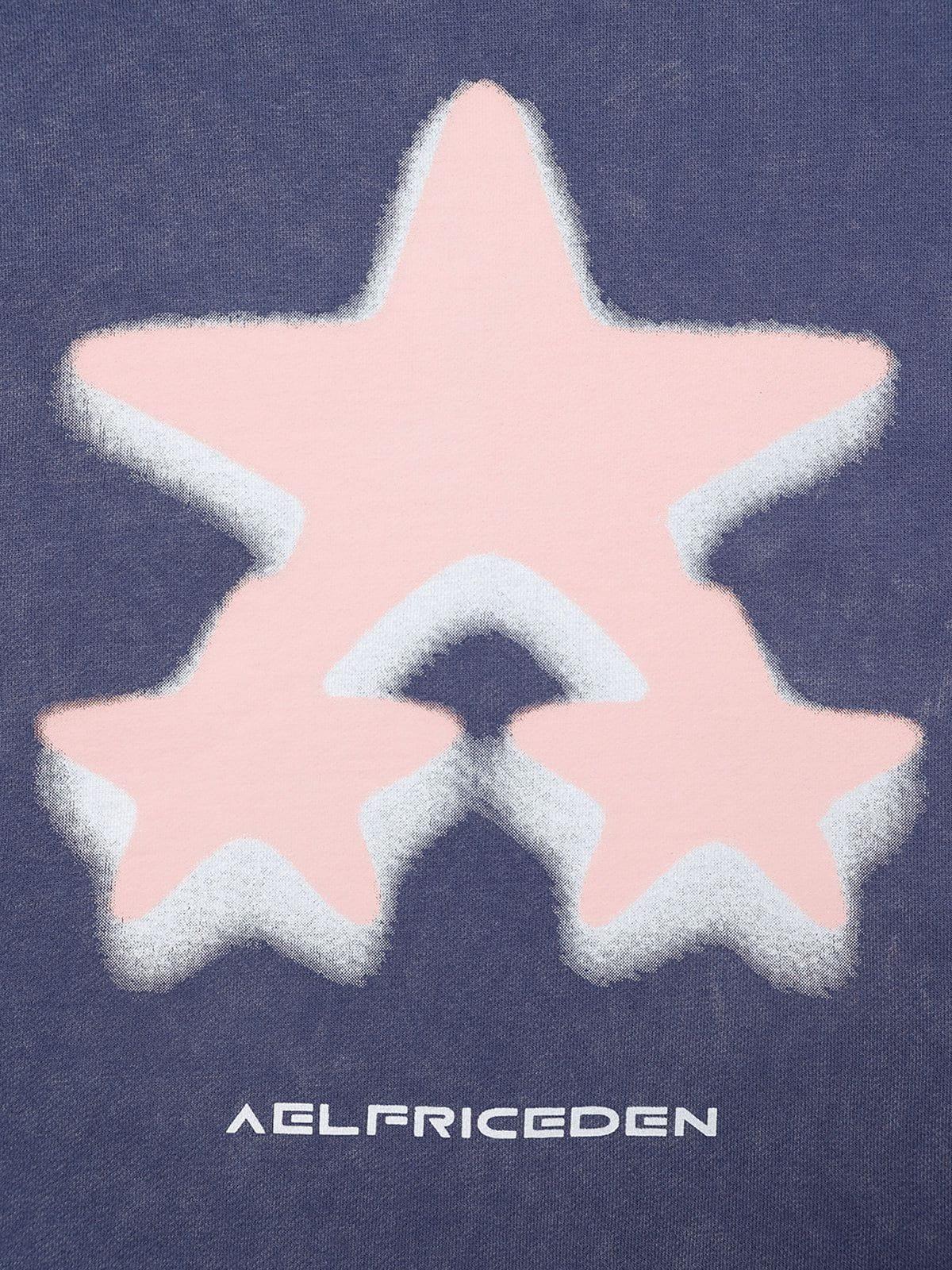 Blurring Star Washed Hoodie Product Image