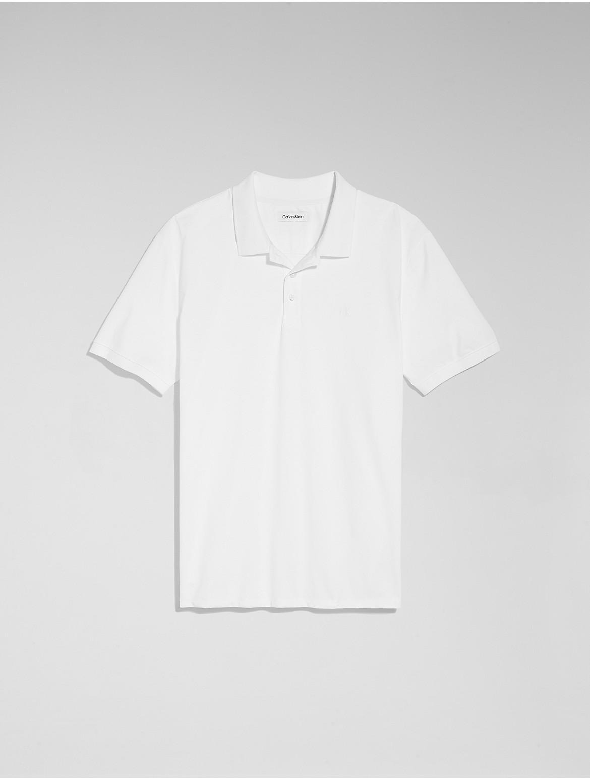 Calvin Klein Men's Smooth Cotton Polo - Blue - M Product Image