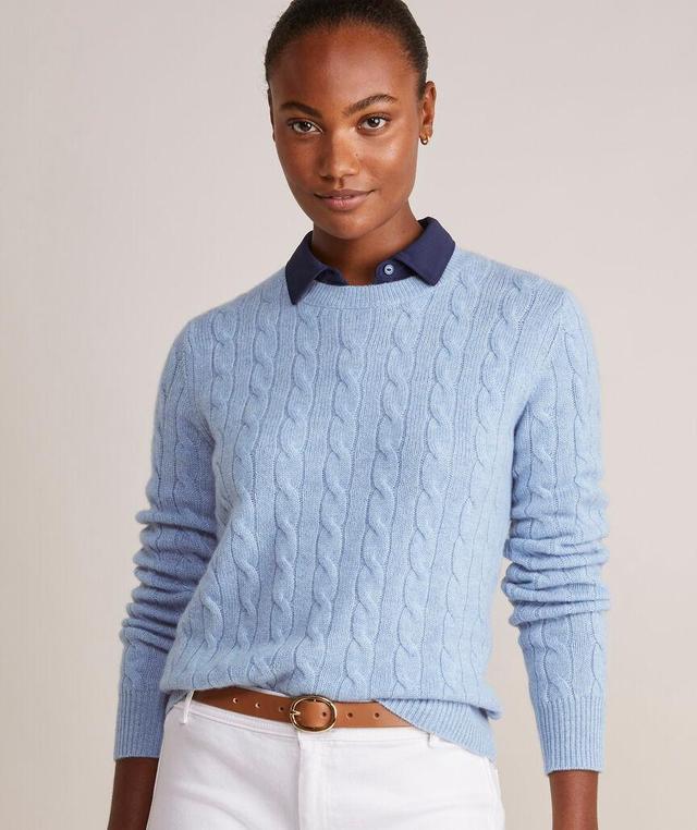 Cashmere Classic Cable Crewneck Sweater Product Image