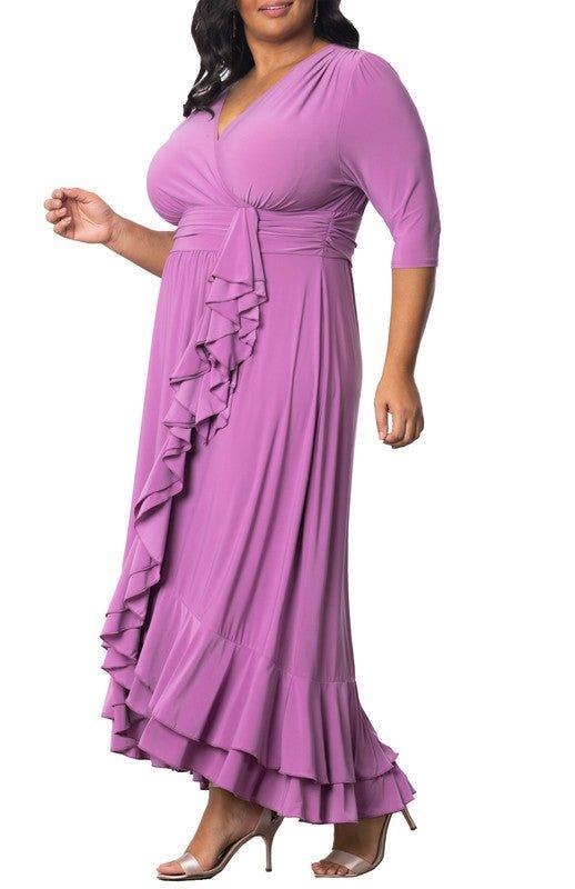 Veronica Ruffled Evening Gown - Plus Product Image