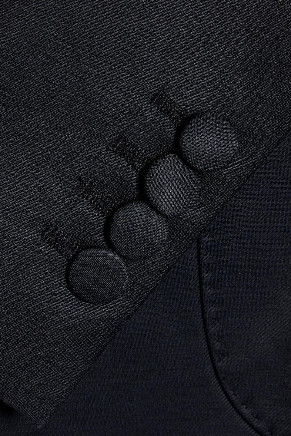 Cotton-blend Twill Blazer In Midnight Blue Product Image