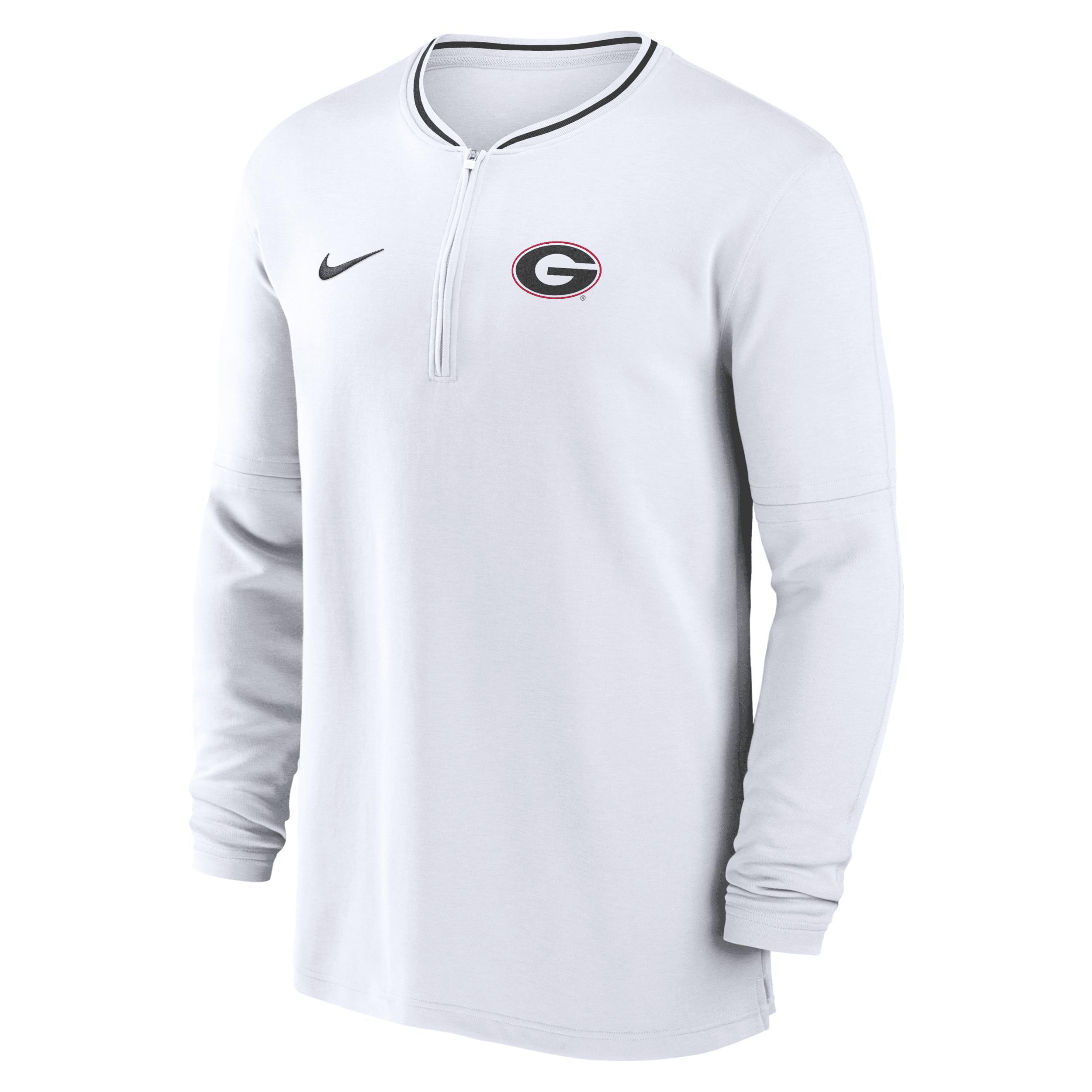 Georgia Bulldogs Sideline Coach Nike Mens Dri-FIT College 1/2-Zip Long-Sleeve Top Product Image