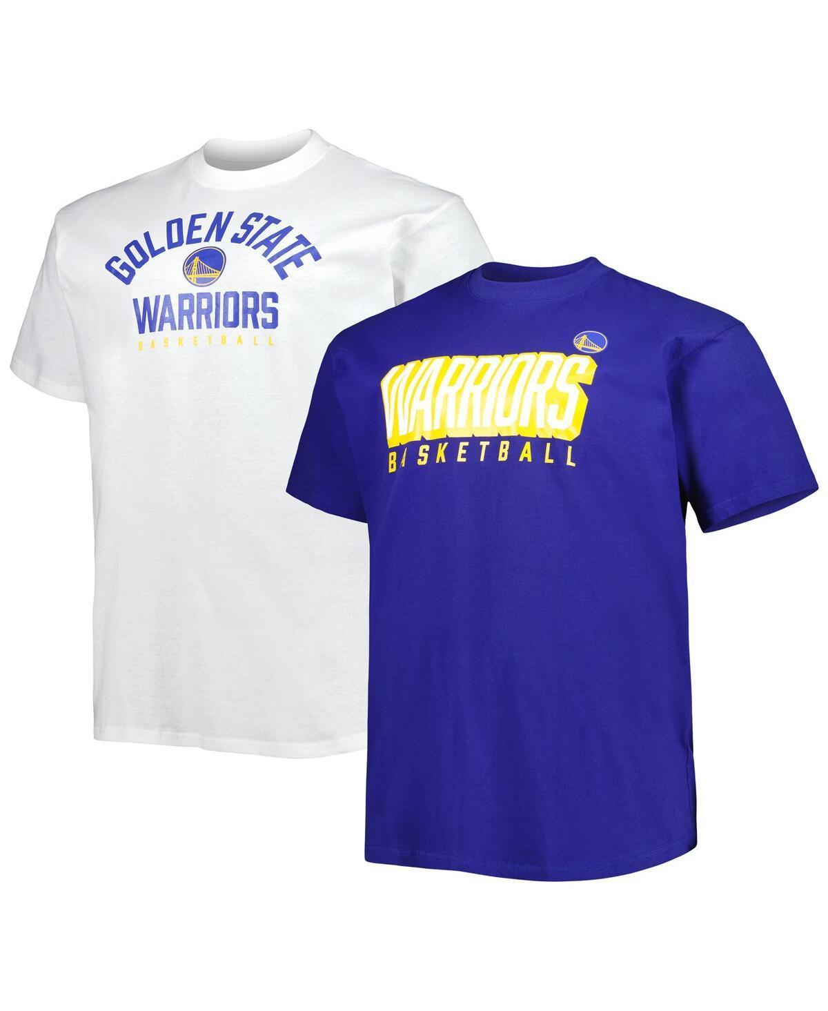 Mens Fanatics Branded Royal/White Golden State Warriors Big & Tall Two-Pack T-Shirt Set Product Image