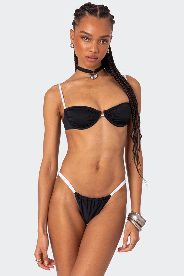 Leanna Contrast Cupped Bikini Top Product Image