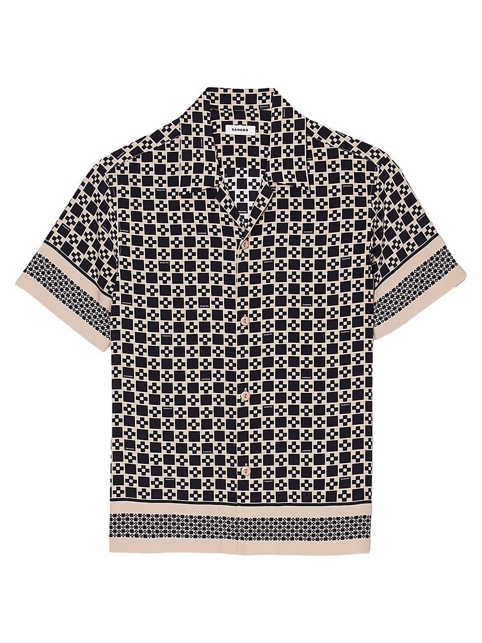 Mens Square Cross Short-Sleeved Shirt Product Image