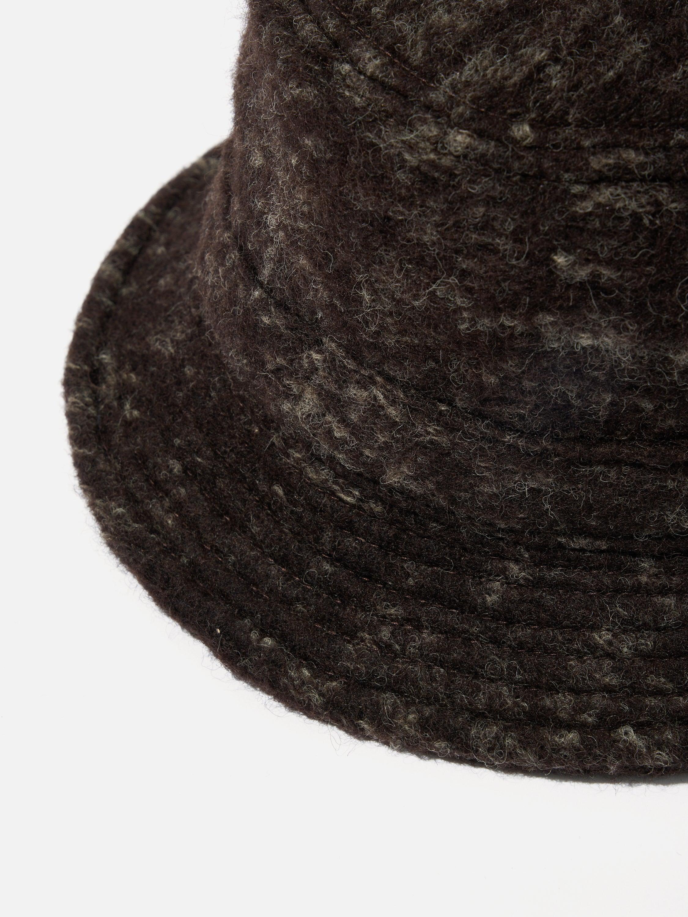 Universal Works Bucket Hat in Brown Marble Fleece Product Image