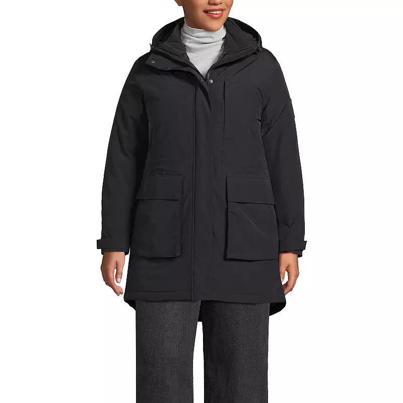 Plus Size Lands End Womens 3-in-1 Squall Winter Parka Jacket Pale Grey Blue Product Image