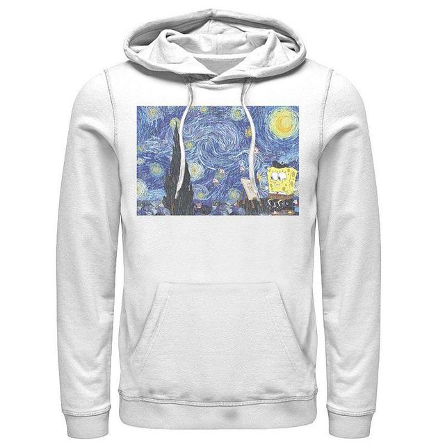 Mens Nickelodeon SpongeBob SquarePants Starry Night Painting Hoodie Product Image