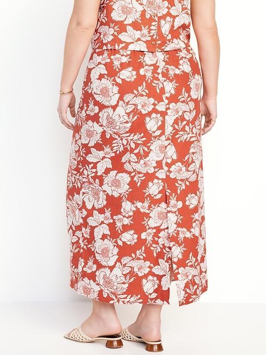 Linen-Blend Maxi Skirt Product Image