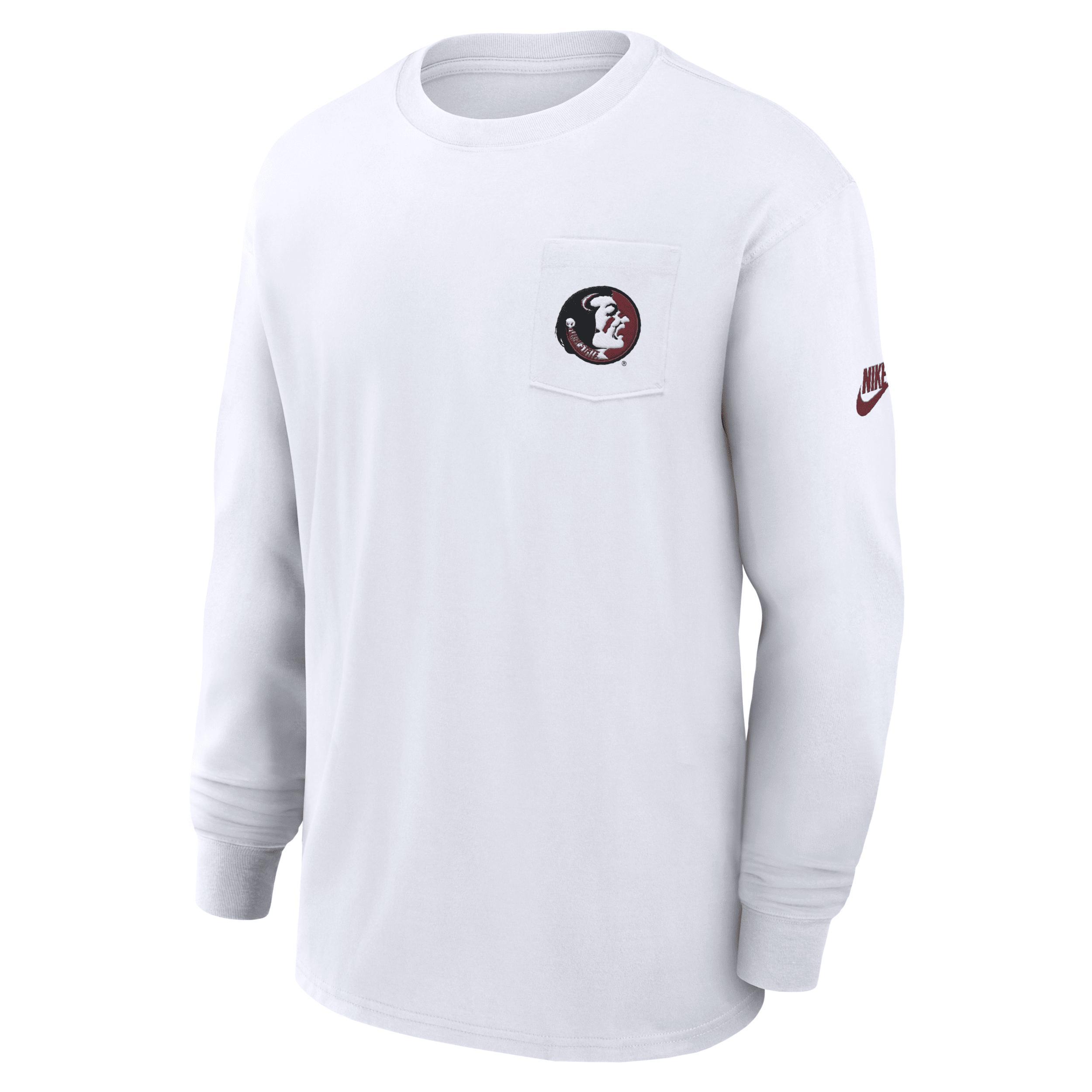 Florida State Seminoles Legacy Max90 Pocket Nike Men's College Long-Sleeve T-Shirt Product Image