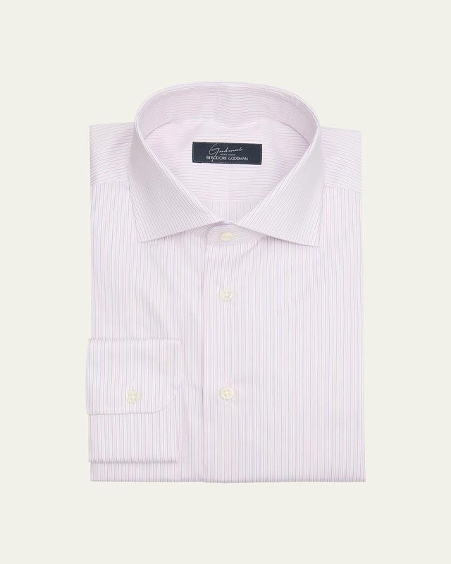 Mens Cotton Micro-Stripe Dress Shirt Product Image