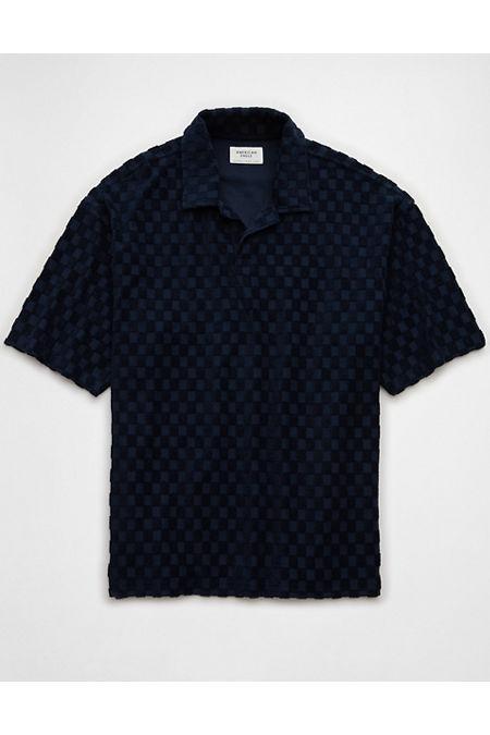 AE Terry Cloth Textured Polo Shirt Men's Product Image