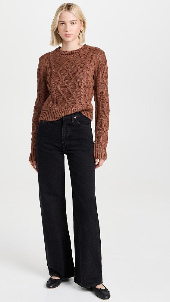 English Factory Texture Cable Sweater | Shopbop Product Image