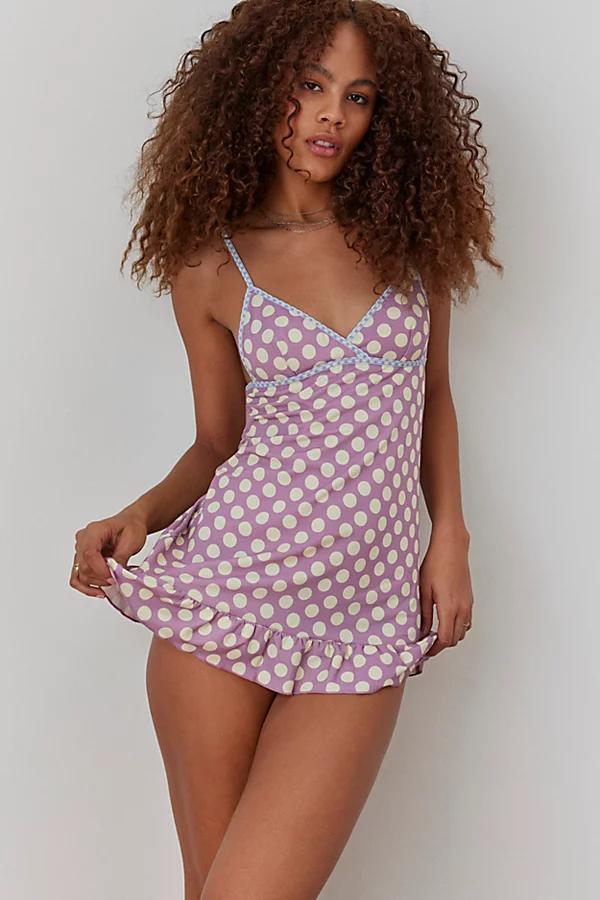 Out From Under Cherry Pie Ruffle Mini Slip Womens at Urban Outfitters Product Image