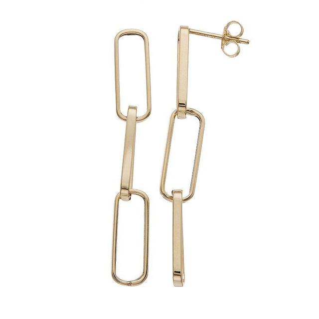 Au Naturale 14k Gold Paper Clip Drop Earrings, Womens, Yellow Product Image