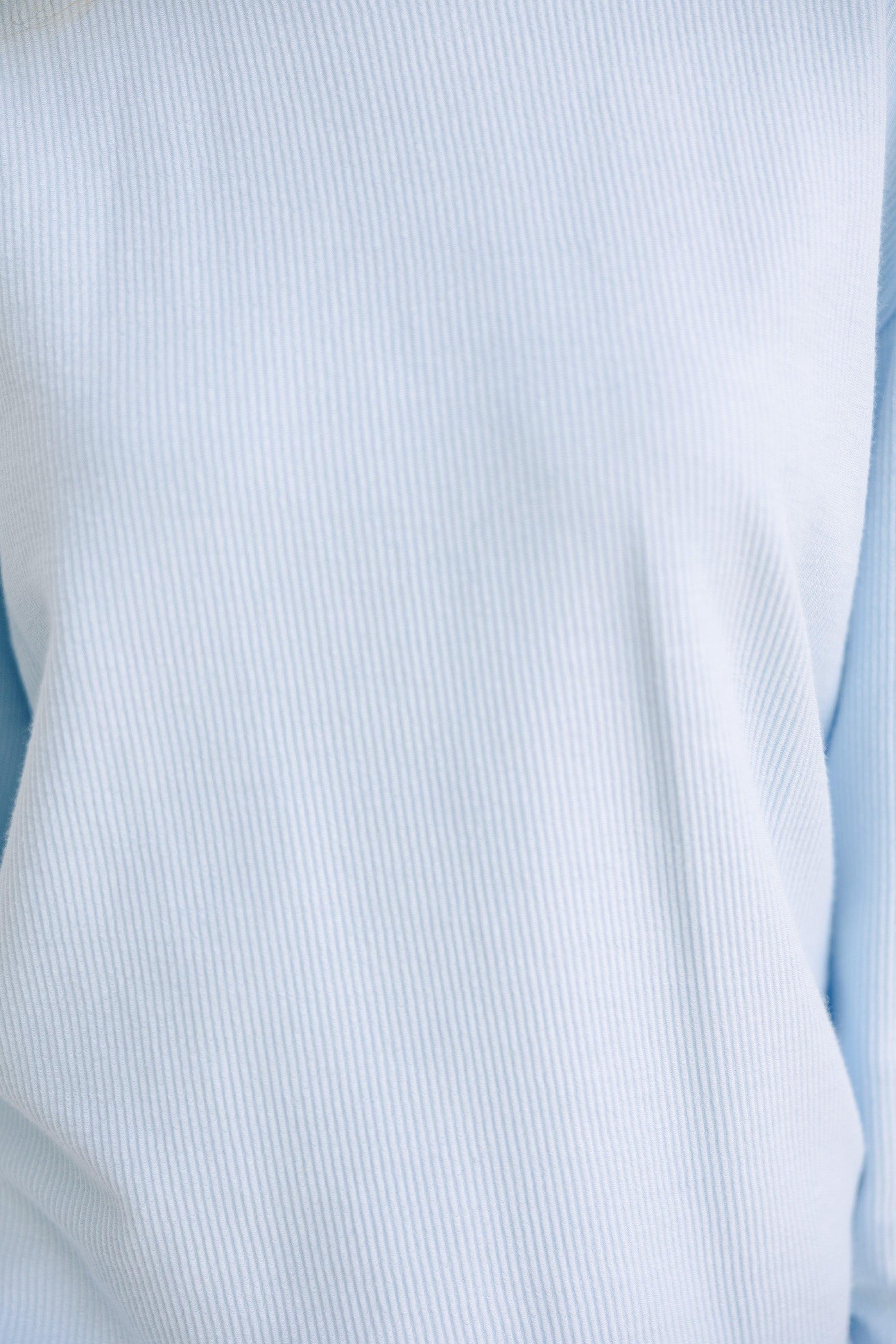 Get Together Light Blue Corded Sweatshirt Female Product Image