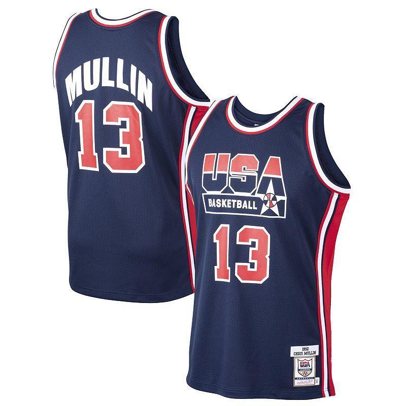 Mens Chris Mullin Navy Usa Basketball Home 1992 Dream Team Authentic Jersey - Navy Product Image