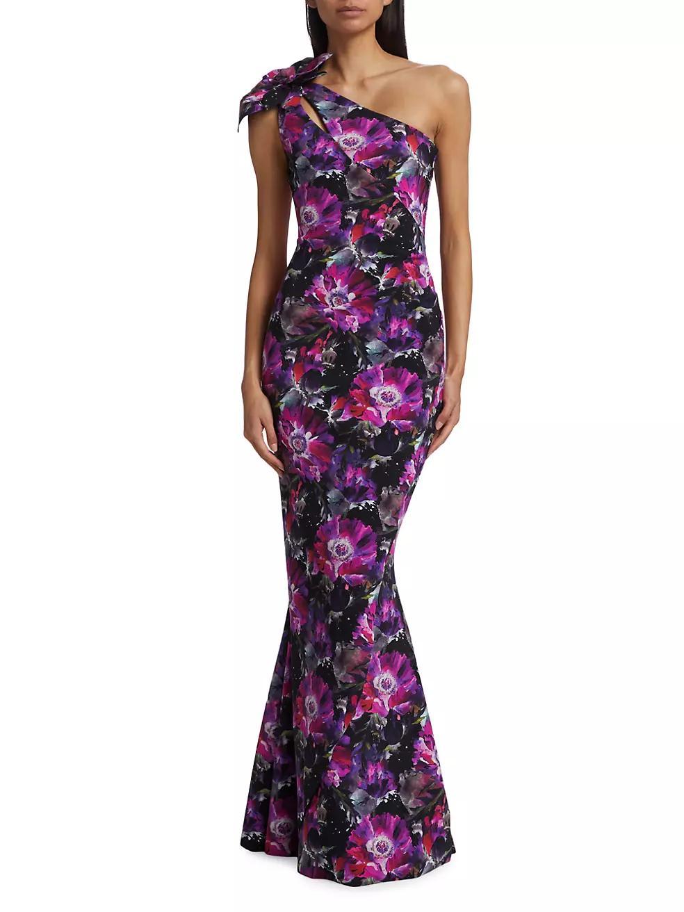 Gosia Floral One-Shoulder Gown Product Image