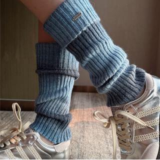 Gradient Ribbed Knit Leg Warmers Product Image