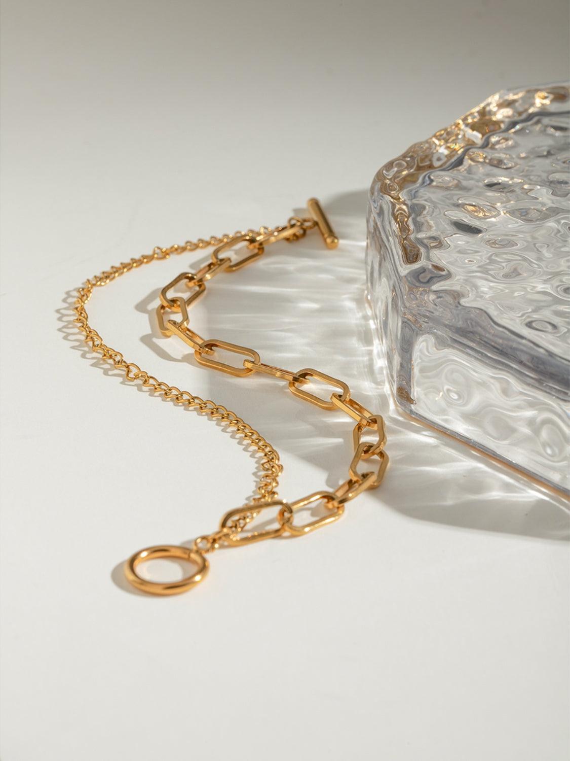 18K Gold-Plated Stainless Steel Chain Bracelet Product Image