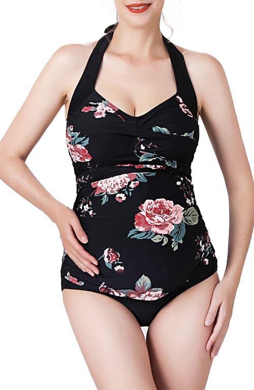 Kimi and Kai Arely Floral Print Two-Piece Maternity Swimsuit Product Image