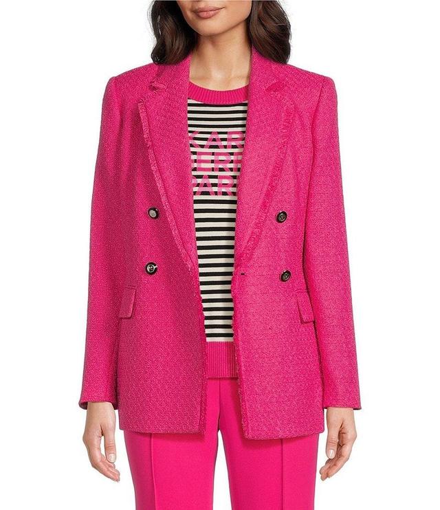 KARL LAGERFELD PARIS Tweed Long Sleeve Blazer Product Image