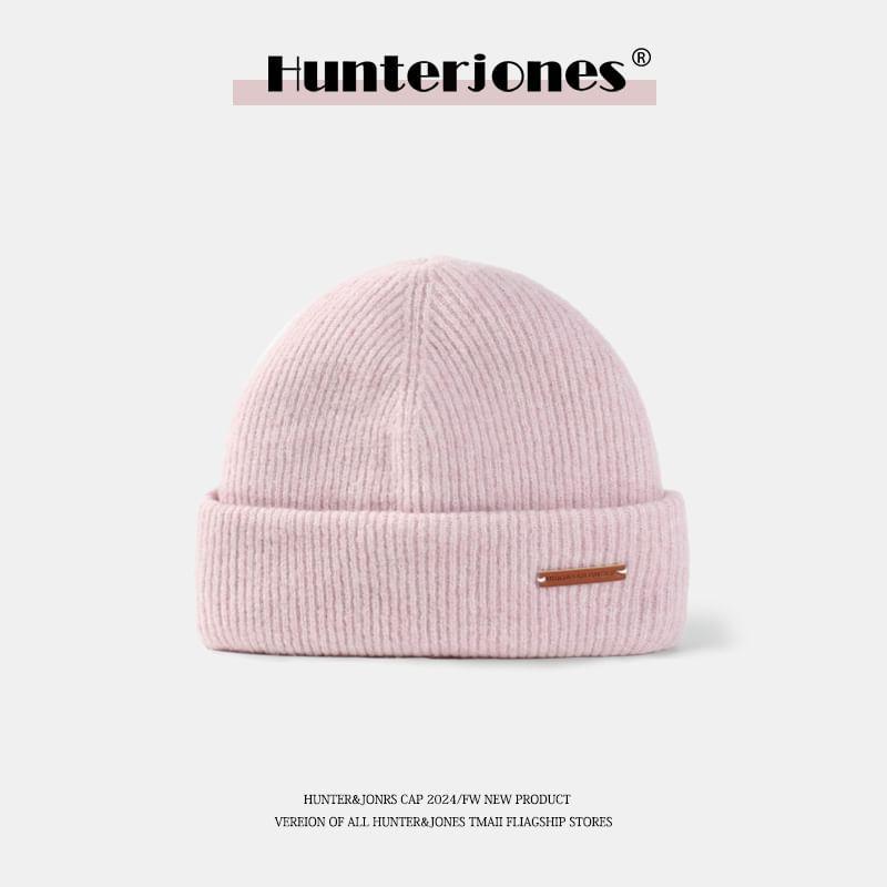 Plain Applique Knit Beanie Product Image