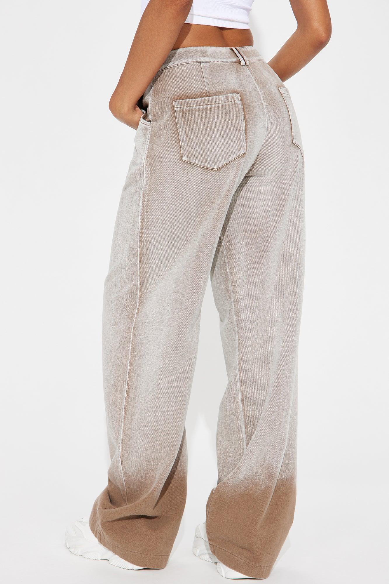 Genesis Washed Wide Leg Pant - Taupe Product Image