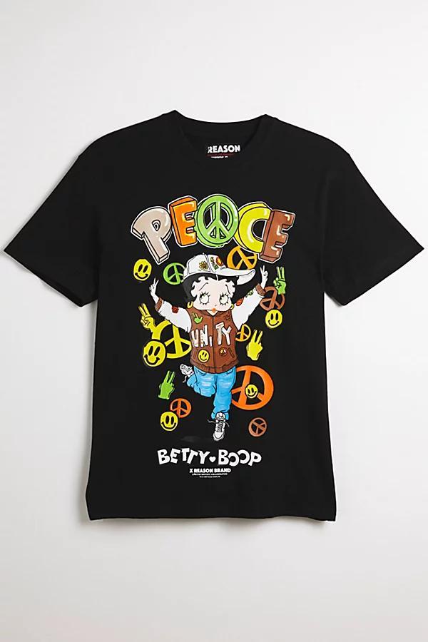 Betty Boop Peace Graphic Tee Mens at Urban Outfitters Product Image