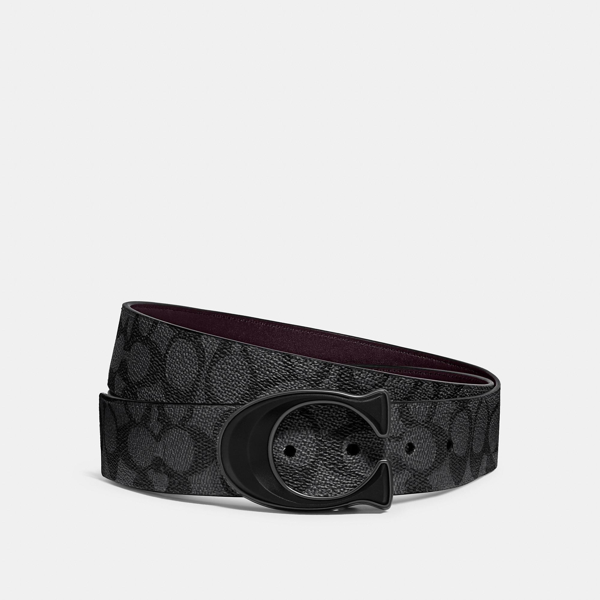 Mens Logo Buckle Leather Belt Product Image