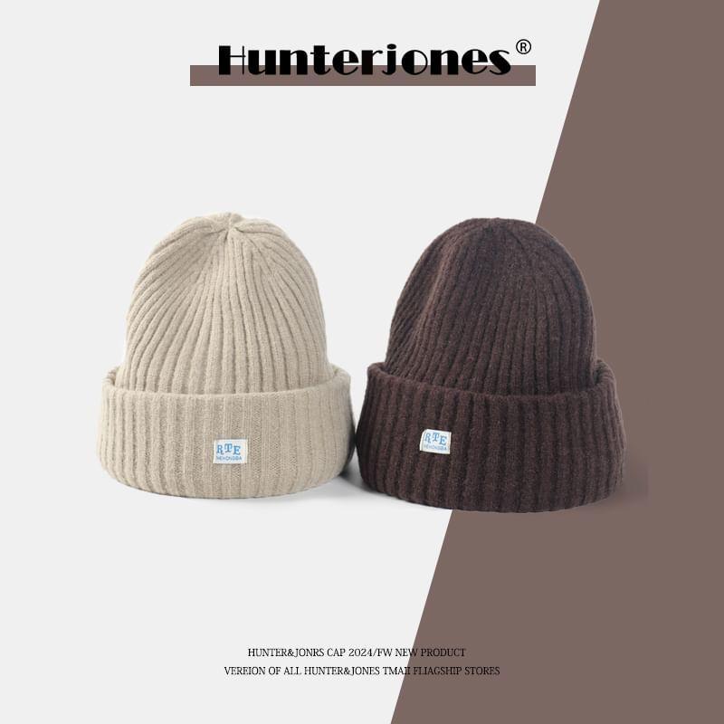 Plain Applique Knit Beanie Product Image