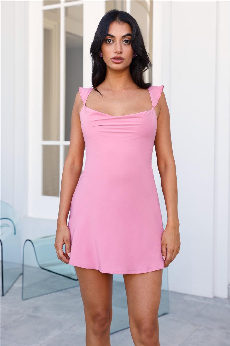 Enchanted Forests Mini Dress Pink Product Image