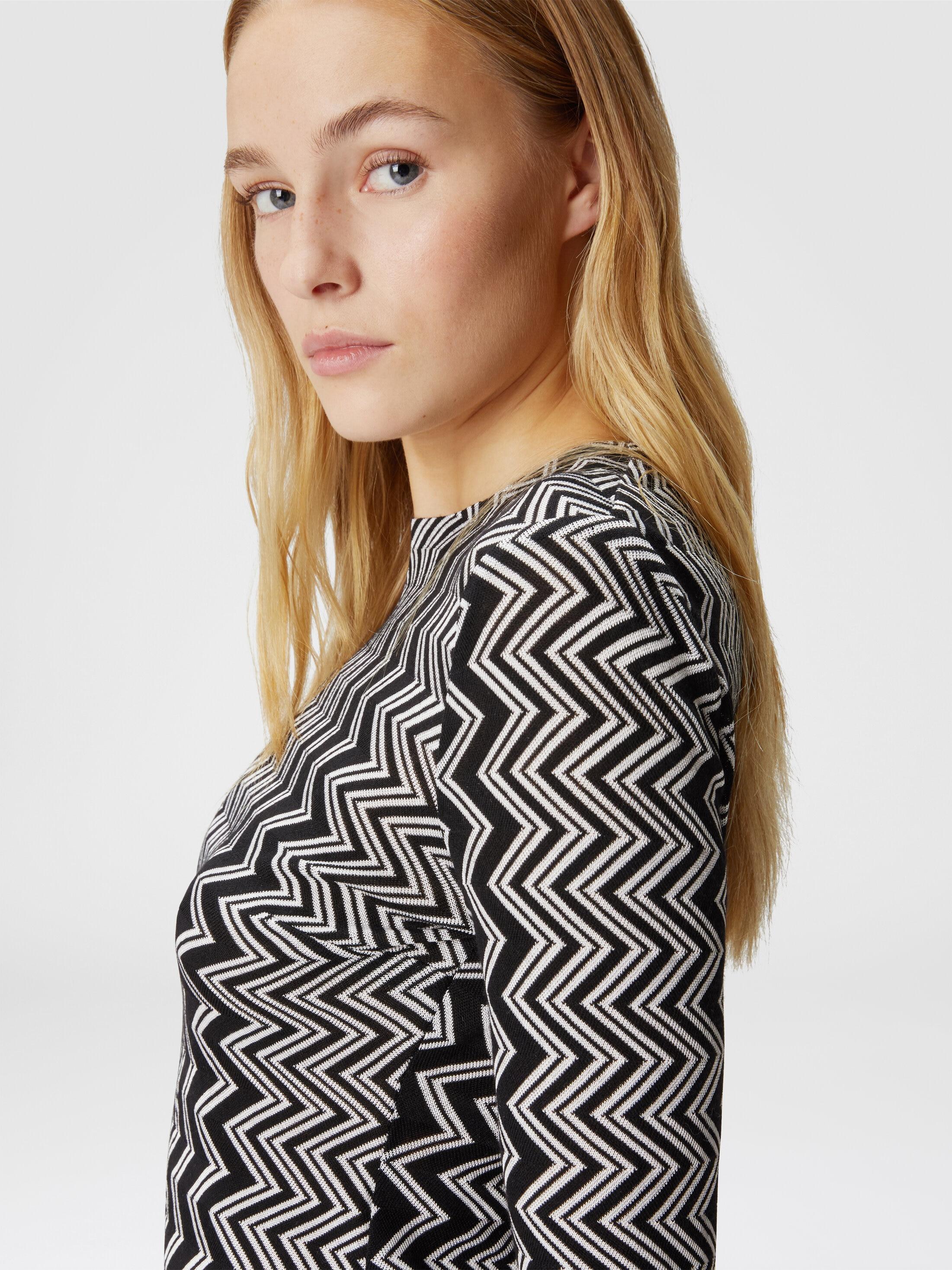 Zigzag wool and viscose midi dress Product Image