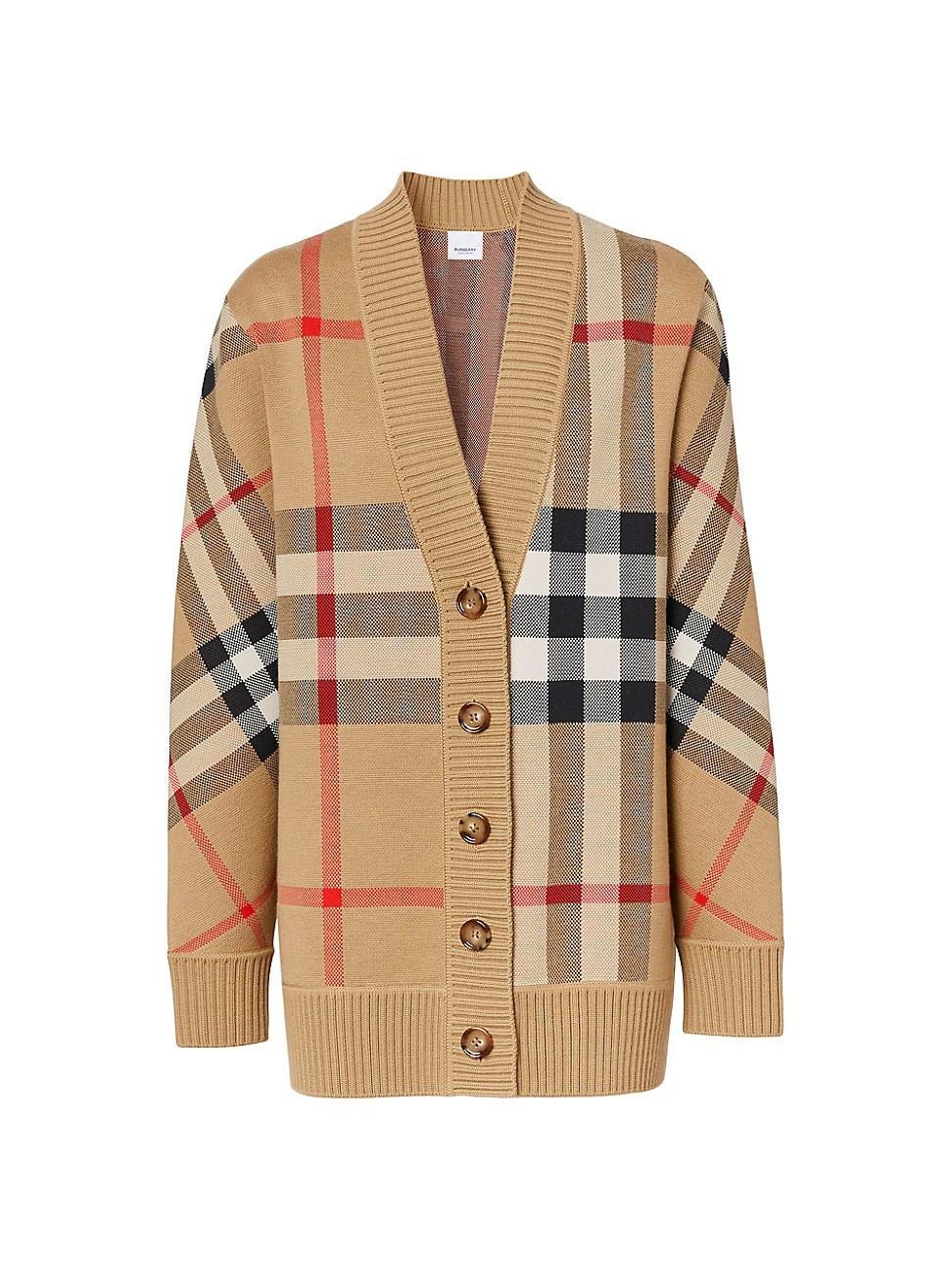 Womens Caragh Check Jacquard Cardigan Product Image