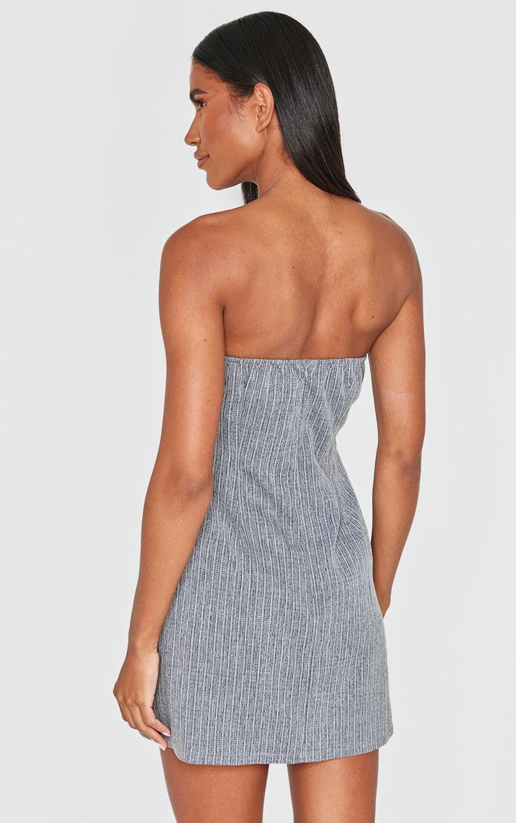 Grey Twill Bandeau Shift Dress Product Image