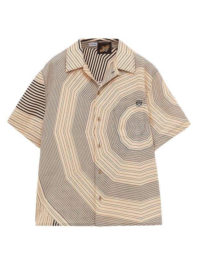 Mens LOEWE x Paulas Ibiza Spiral Linen Camp Shirt Product Image