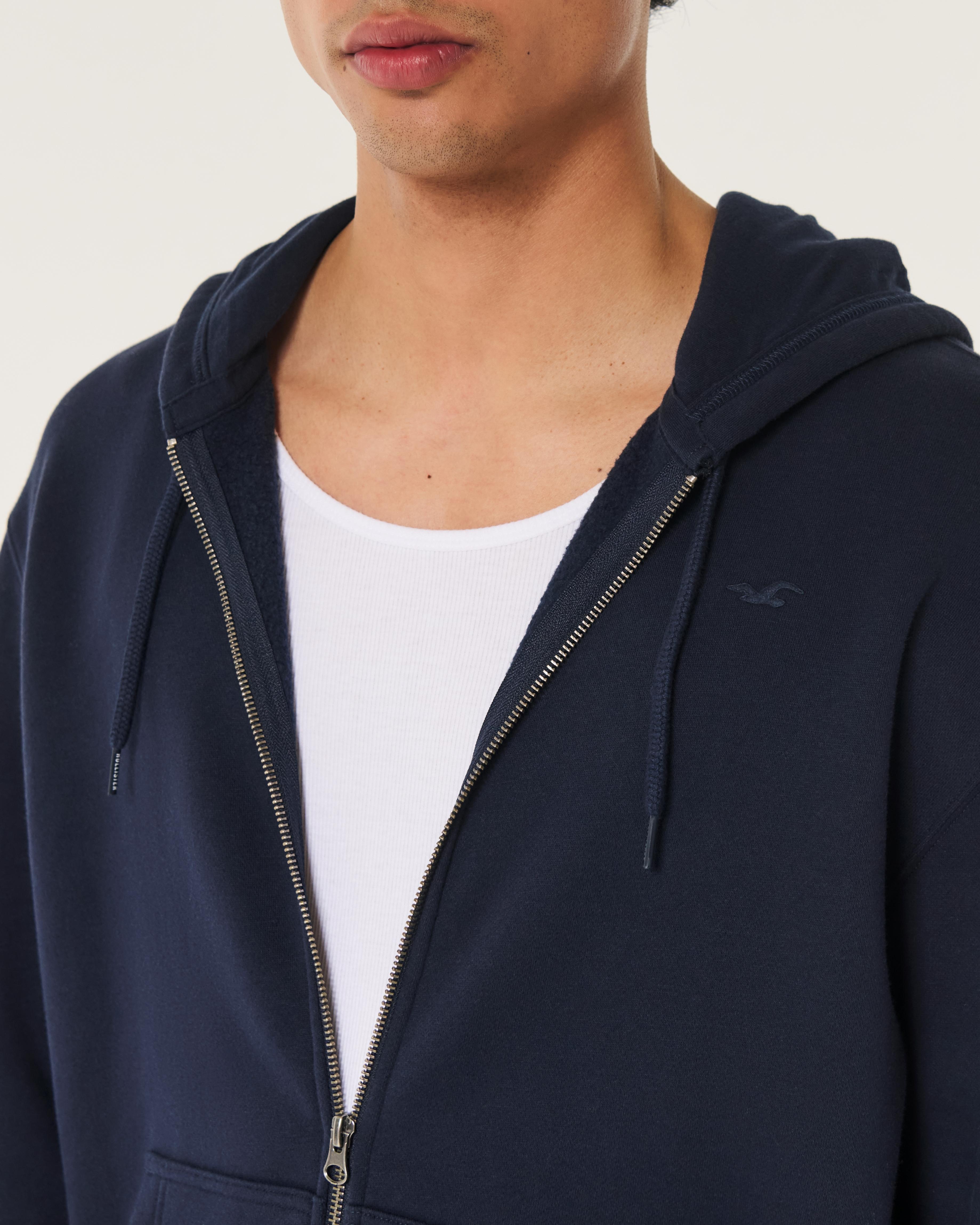 Relaxed Zip-Up Icon Hoodie Product Image