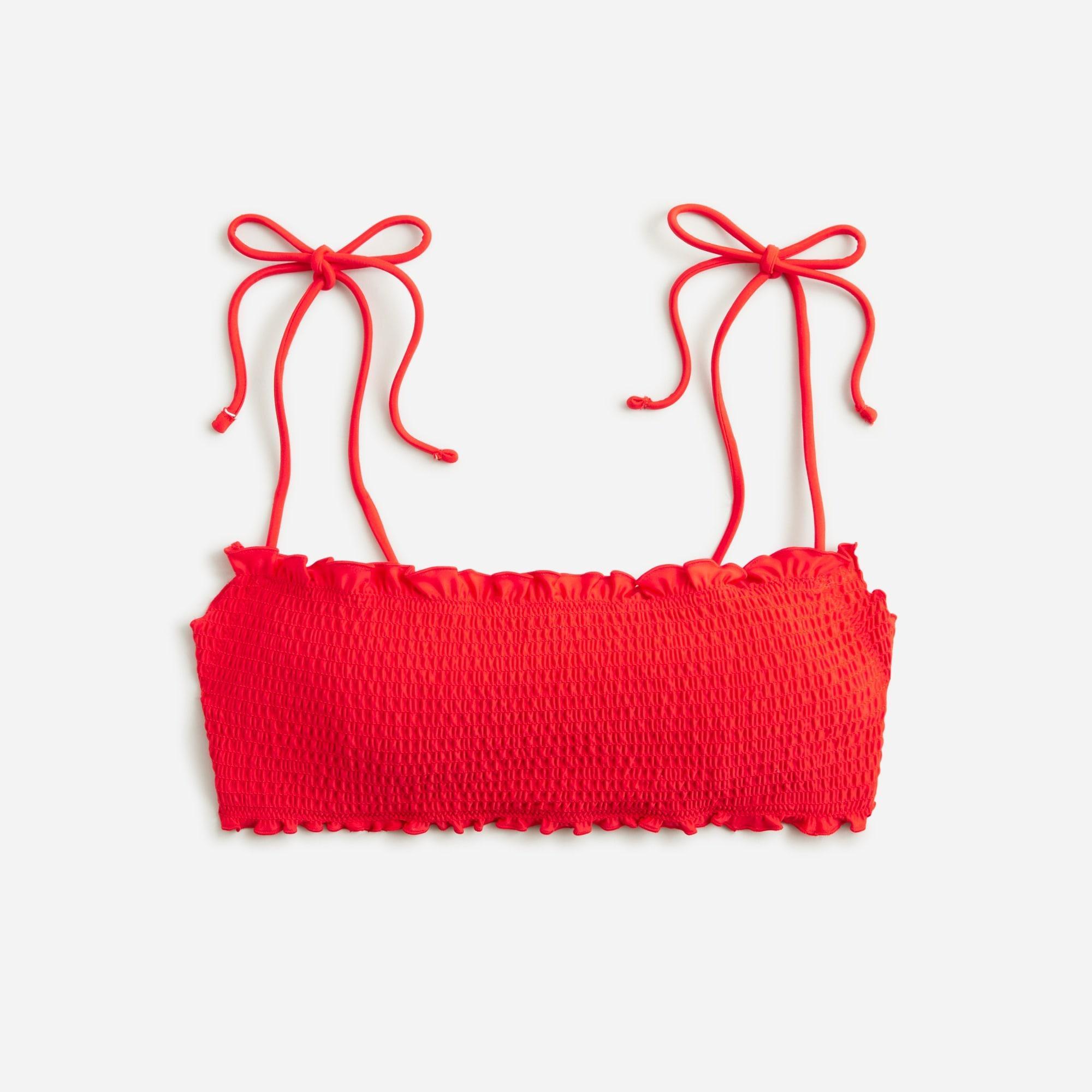 Smocked squareneck bikini top Product Image