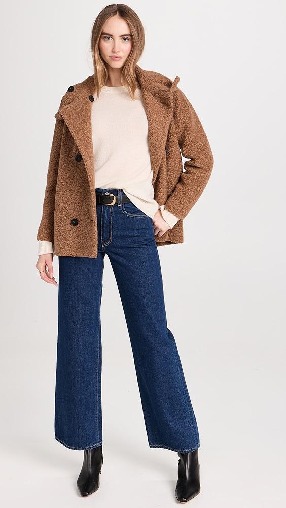 Harris Wharf London Cropped Funnel Jacket Boucle Jacket | Shopbop Product Image