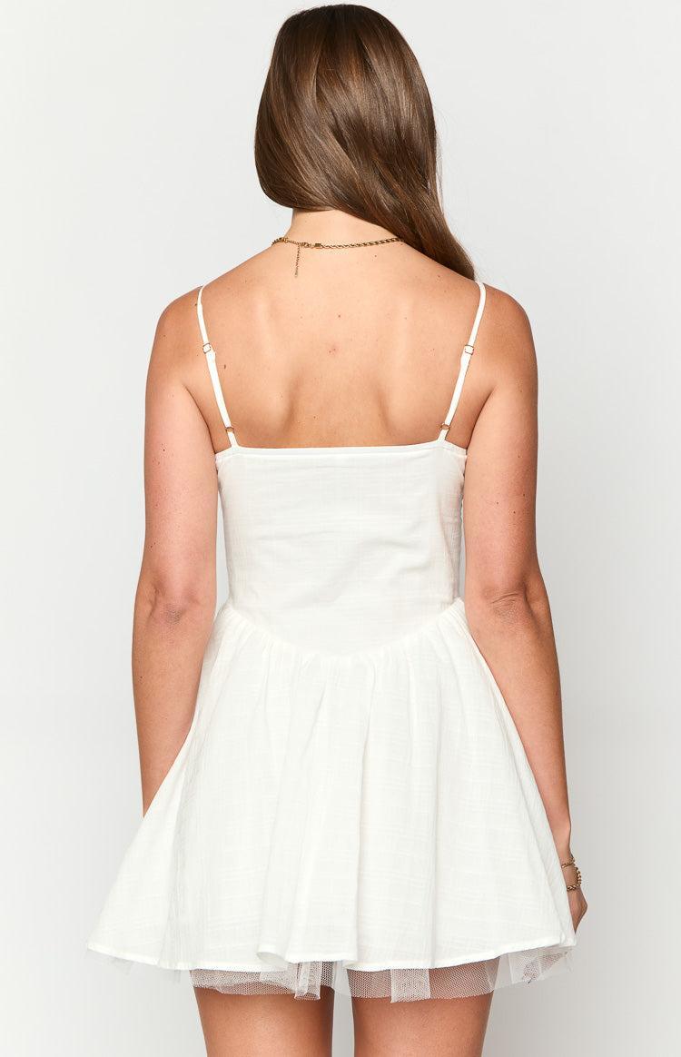 Peaches White Mini Dress Product Image