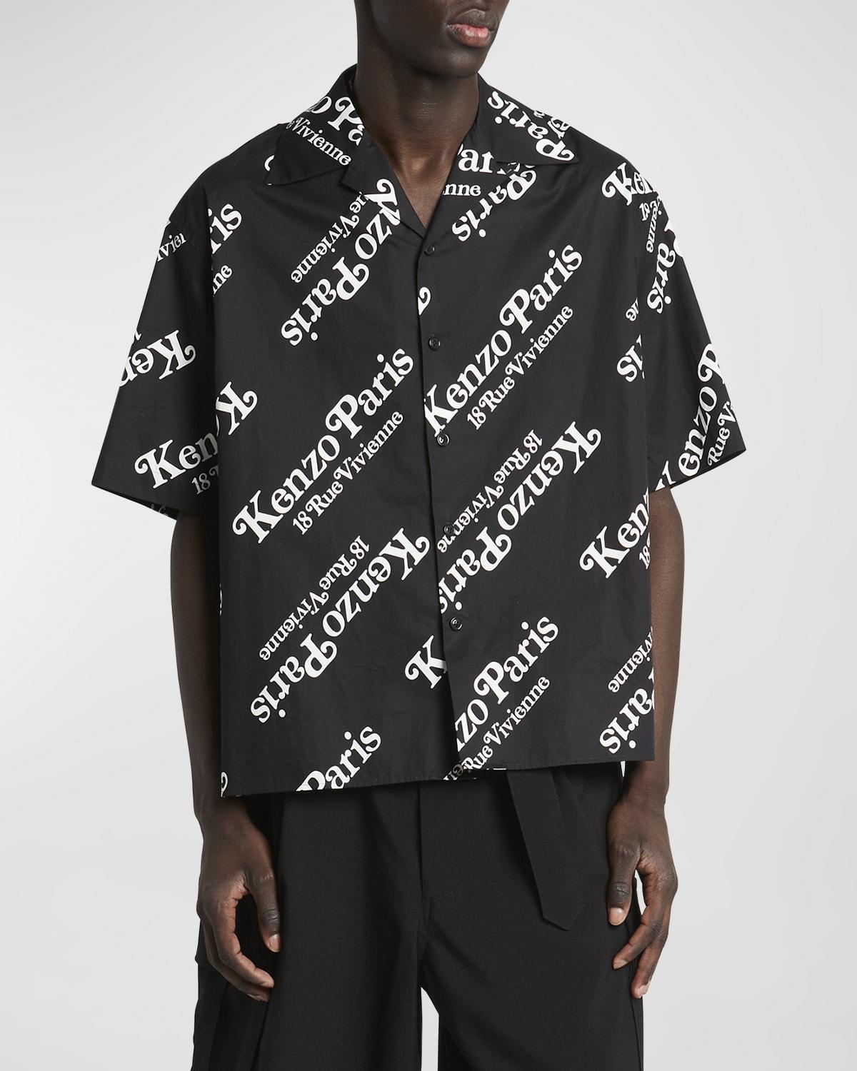 x Verdy Mens Logo-Print Camp Shirt Product Image