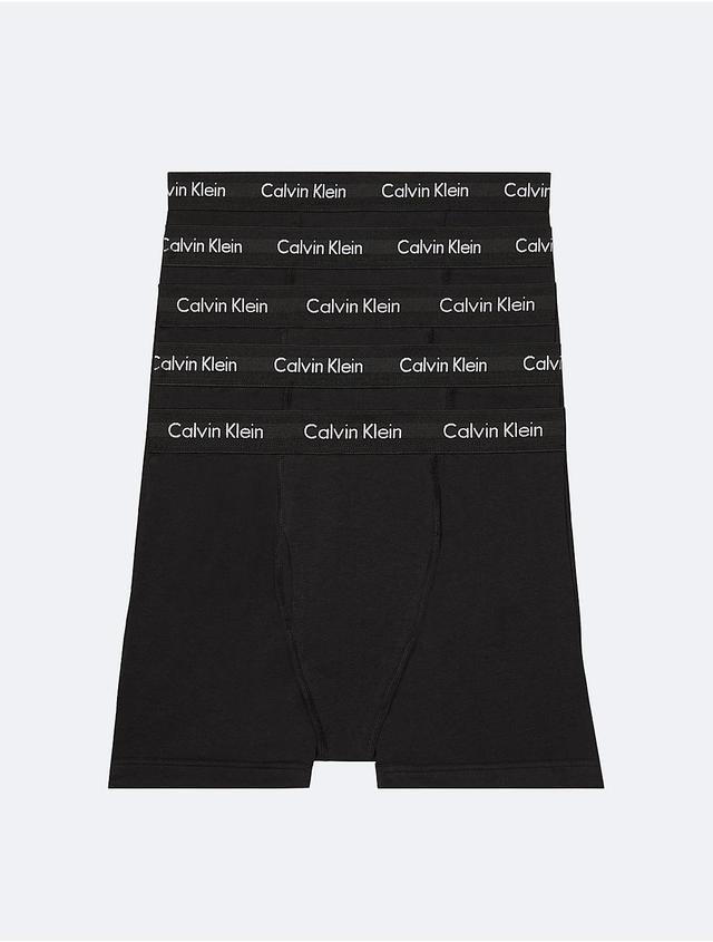 Calvin Klein Mens Cotton Stretch 5-Pack Boxer Brief - Black - L Product Image