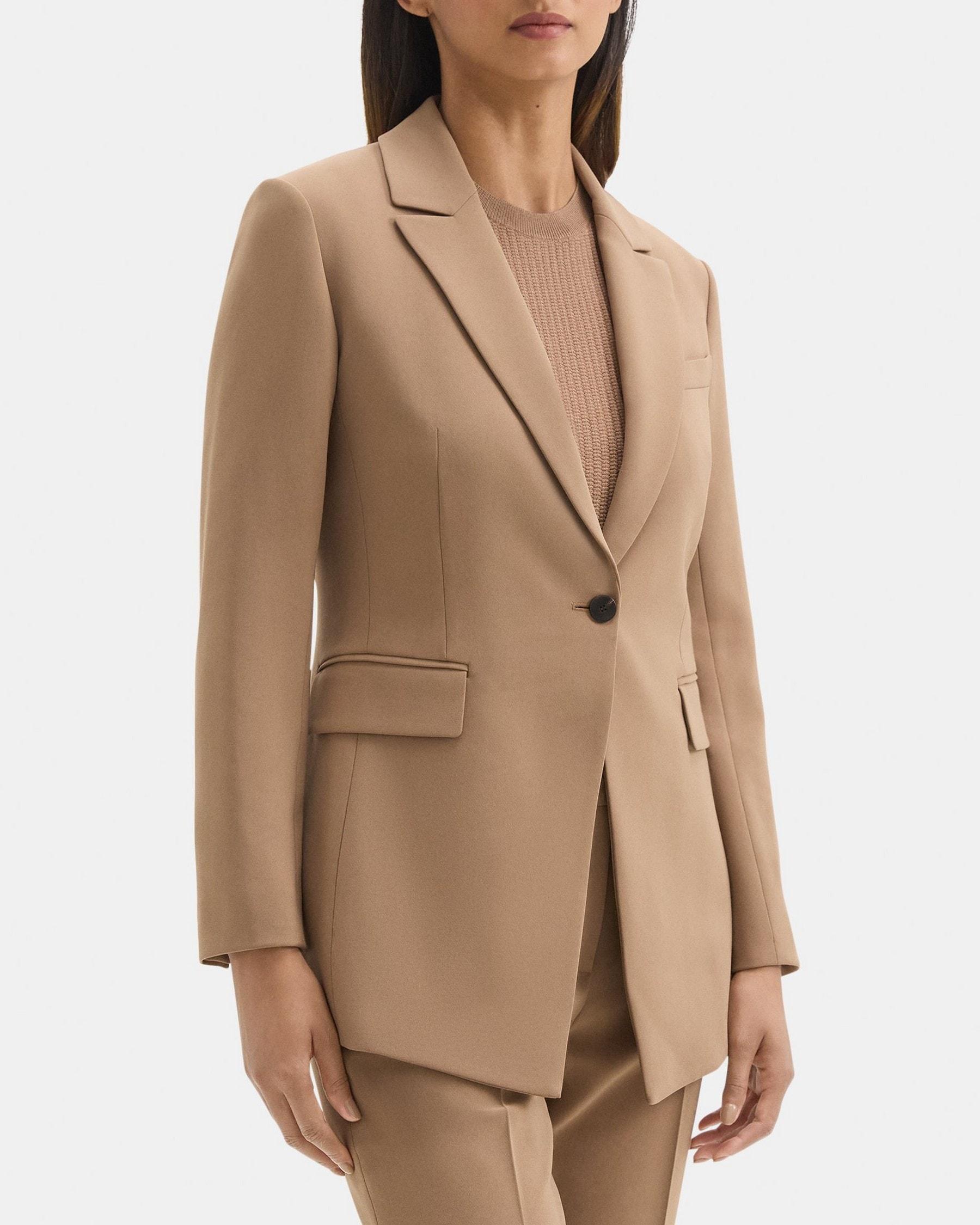 Single-Breasted Blazer in Crepe Product Image