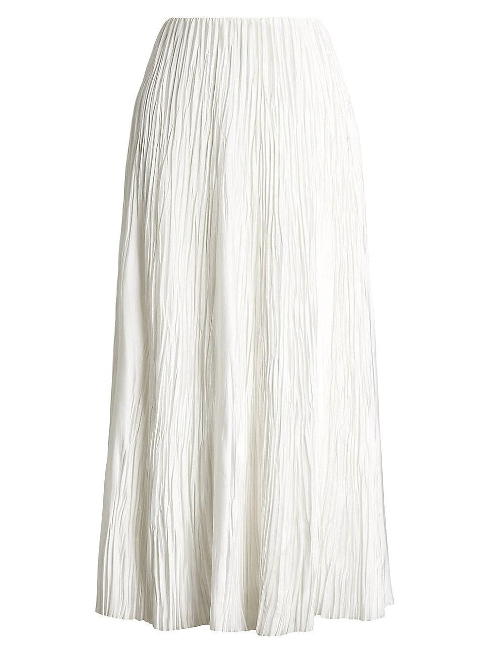 Womens Malone Pleated Satin Skirt Product Image